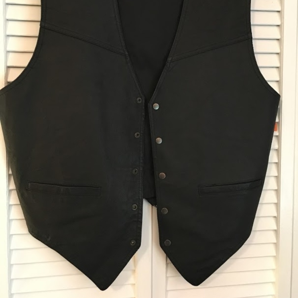 Black Leather Vest